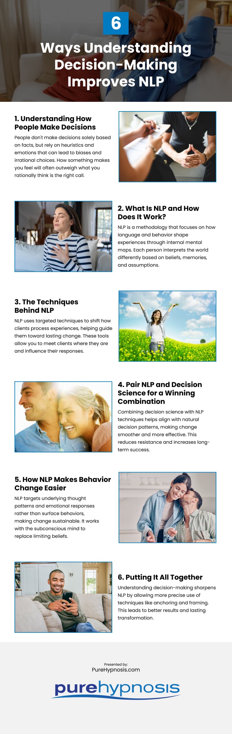6 Ways Understanding Decision-Making Improves NLP Infographic 6 Ways Understanding Decision-Making Improves NLP Infographic